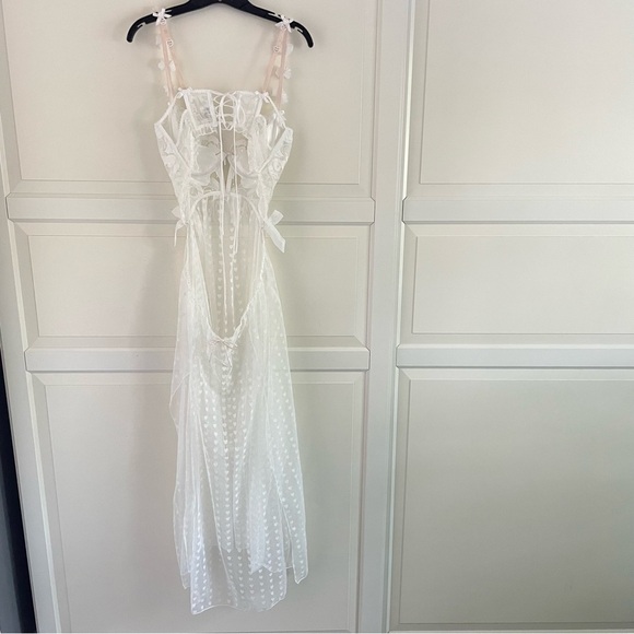 NEW For Love & Lemons Amore Maxi Slip Dress Large 37978 - Picture 3 of 13
